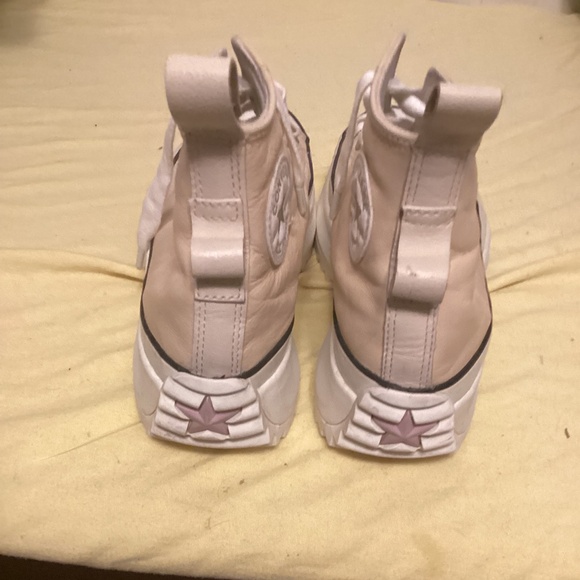 CONVERSE LEATHER SNEAKERS WITH SERRATED SOLE W 10/M8.5 - Picture 4 of 12